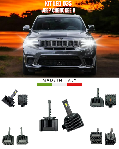 ⭐LAMPADE ANABBAGLIANTI D3S KIT LED 6000K ADATTO PER JEEP CHEROKEE V⭐