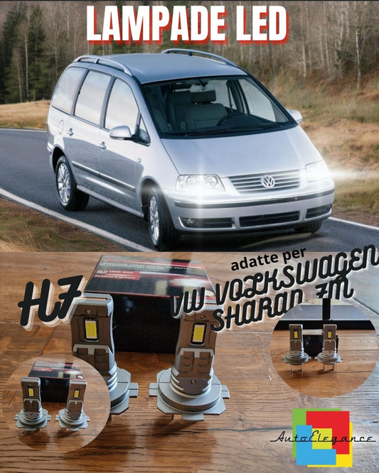 H7 LED KIT FOR VW VOLKSWAGEN SHARAN 7M 6000K WHITE CANBUS LOW BEAM