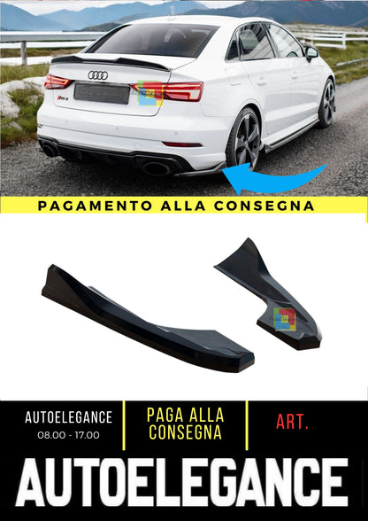 🌺Splitter laterali posteriori V.3 Adatto Per Audi RS3 Sedan 8V Facelift🌺