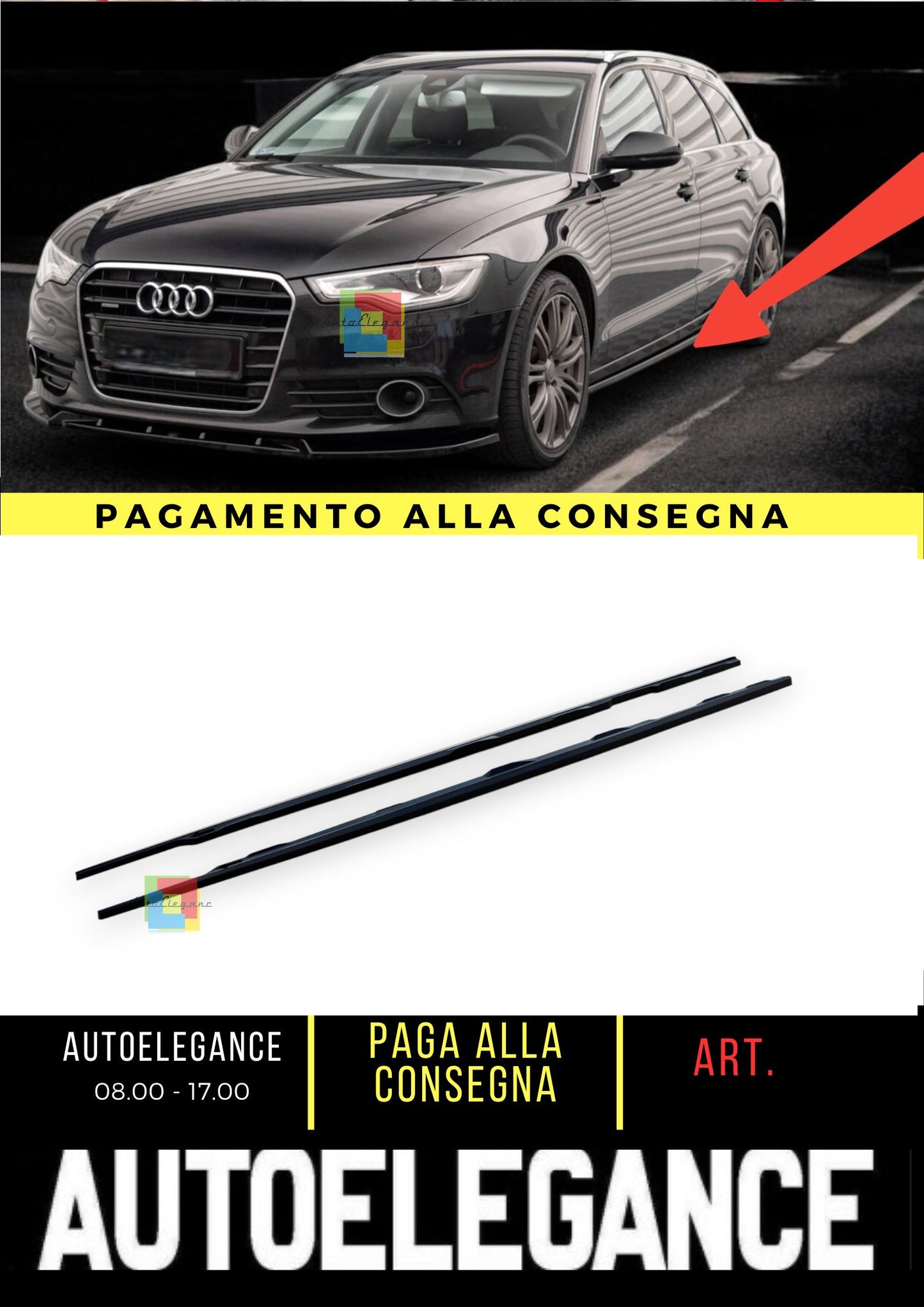 😎 Minigonne Laterali V.2 Adatto Per Audi A6 C7😎