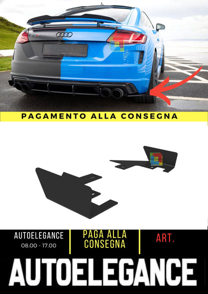 😍Splitter laterali posteriori Street Pro + flap per Audi TT S 8S Facelift😍