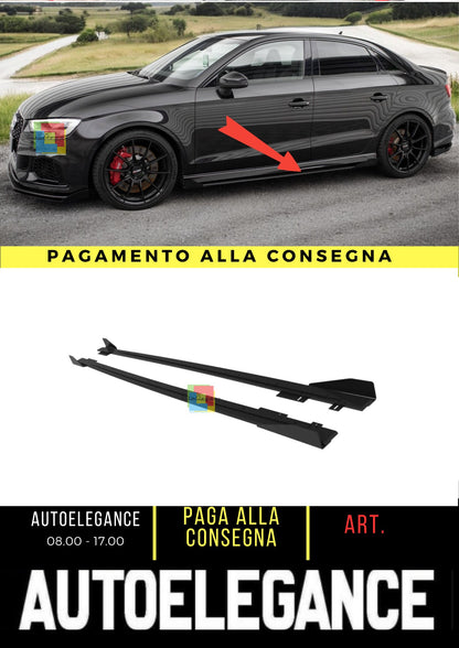 💥Street Pro V.1 Side Skirts + Flap Suitable For Audi RS3 Sedan 8V Facelift💥