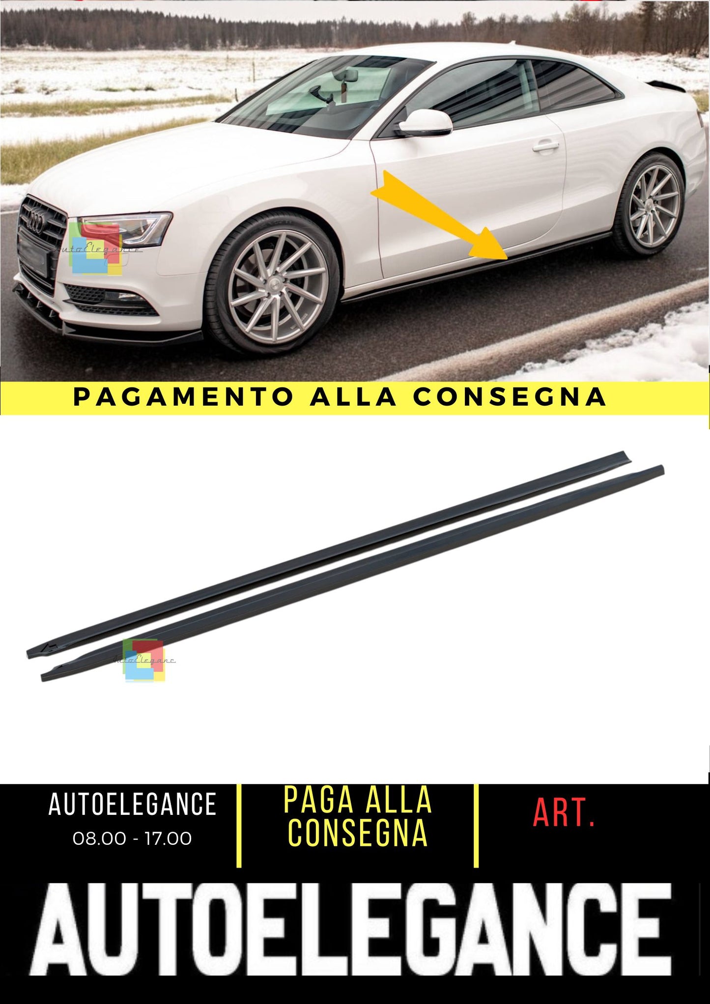🌺Side Skirts V.2 Suitable For Audi A5 / A5 S-Line / S5 Coupe 8T🌺