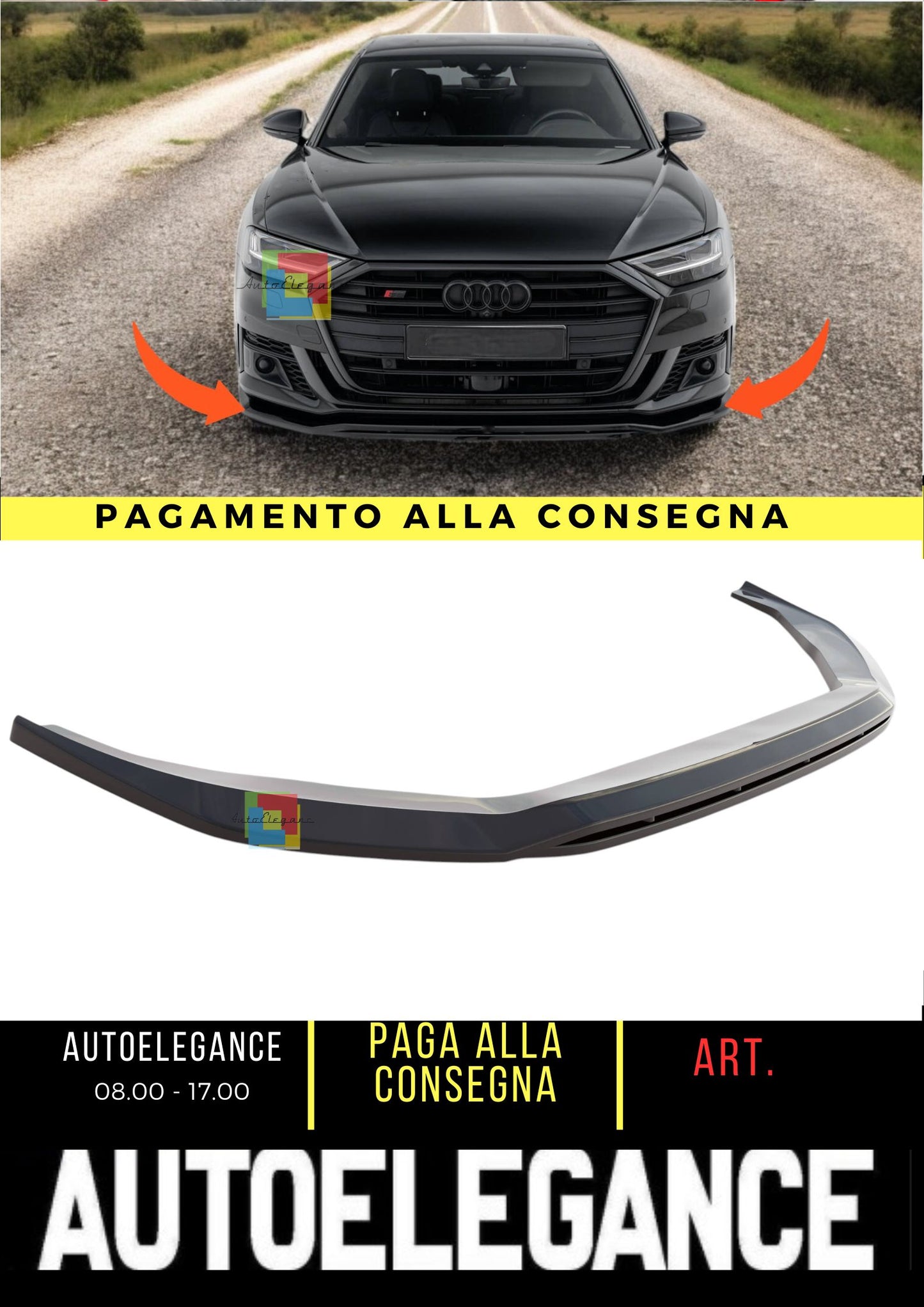 🔥Front Splitter V.1 suitable for Audi S8 / A8 S-Line D5🔥