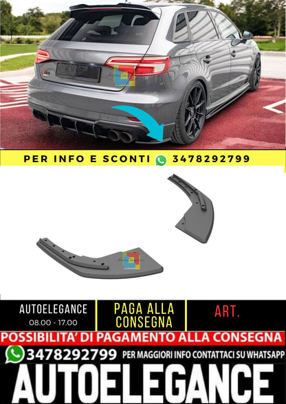 ⭐️Street Pro Rear Side Splitters Suitable For Audi S3 Sportback 8V⭐️