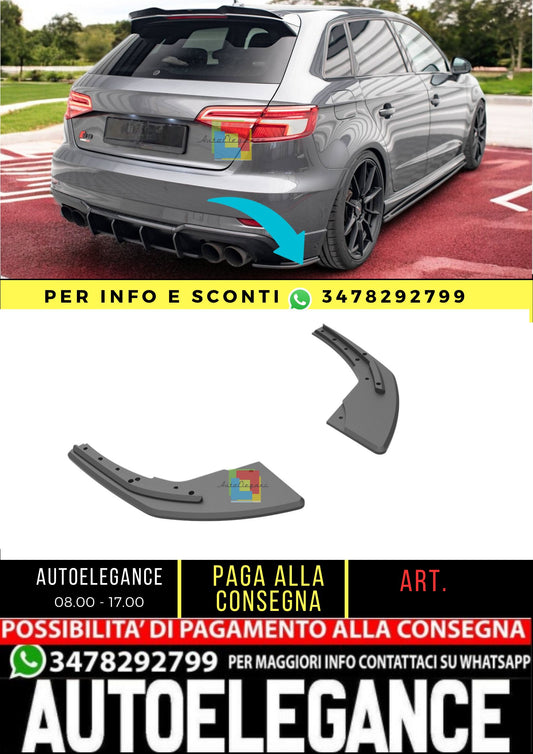 ⭐️Street Pro Rear Side Splitters Suitable For Audi S3 Sportback 8V⭐️