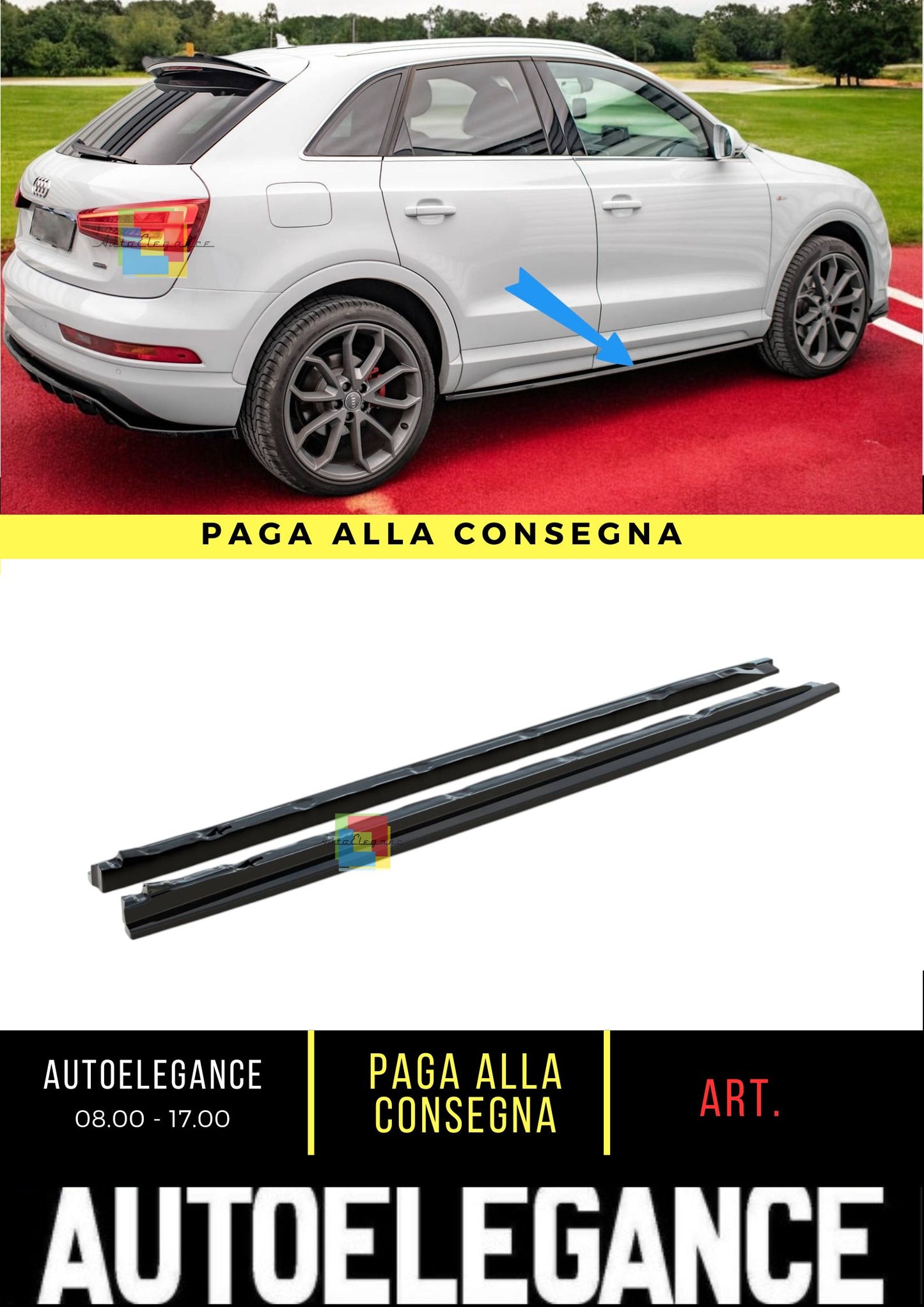 😎Audi Q3 Sport 8U Facelift Side Skirt Diffusers😎