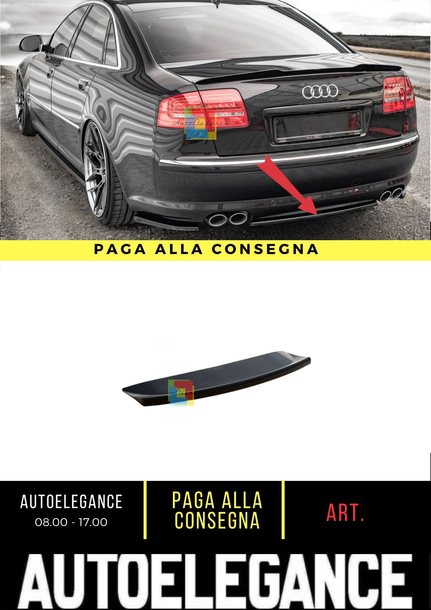 😎Rear Splitter Suitable For Audi S8 D3😎