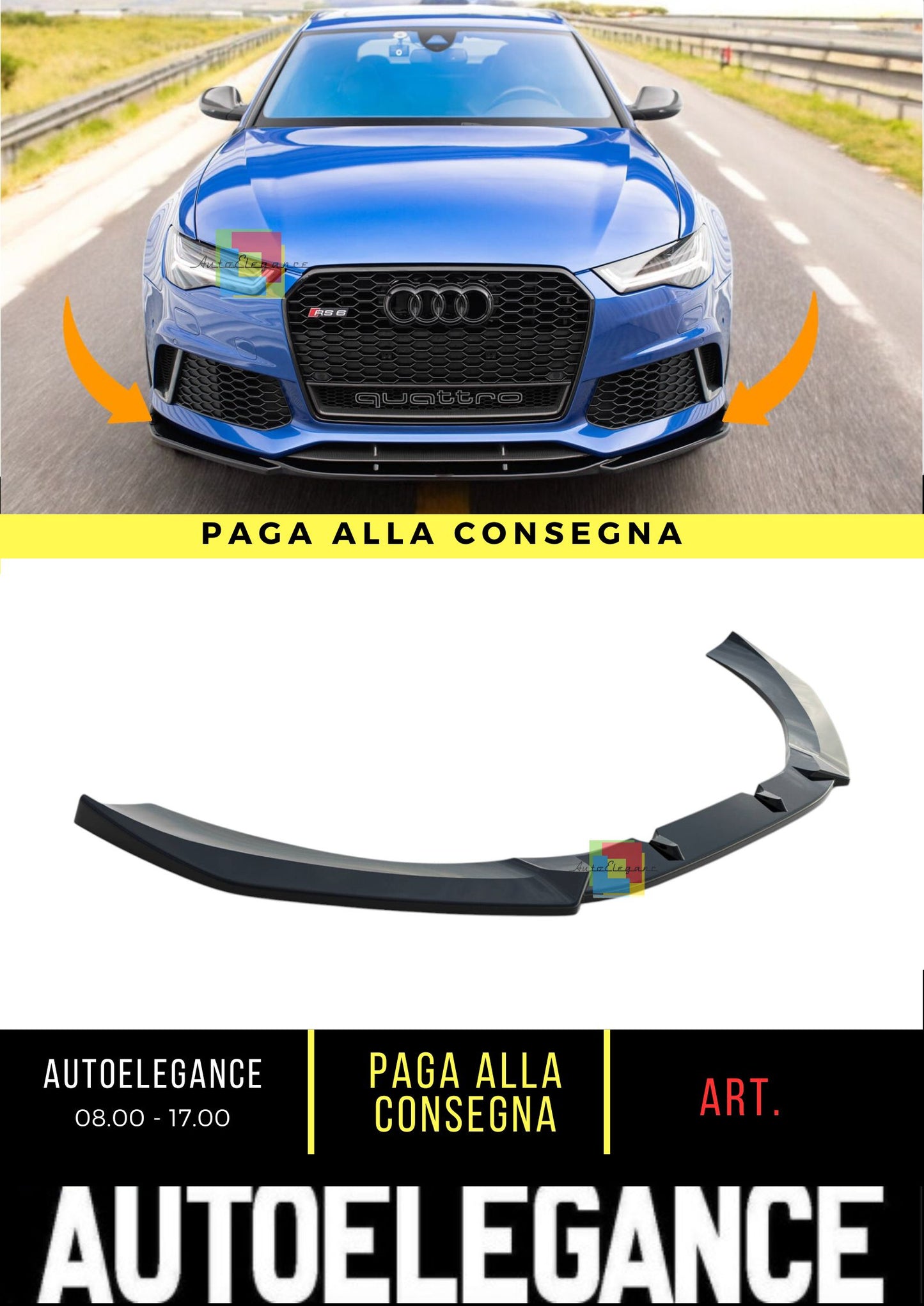 😍Front Splitter V.3 Suitable For Audi RS6 C7😍