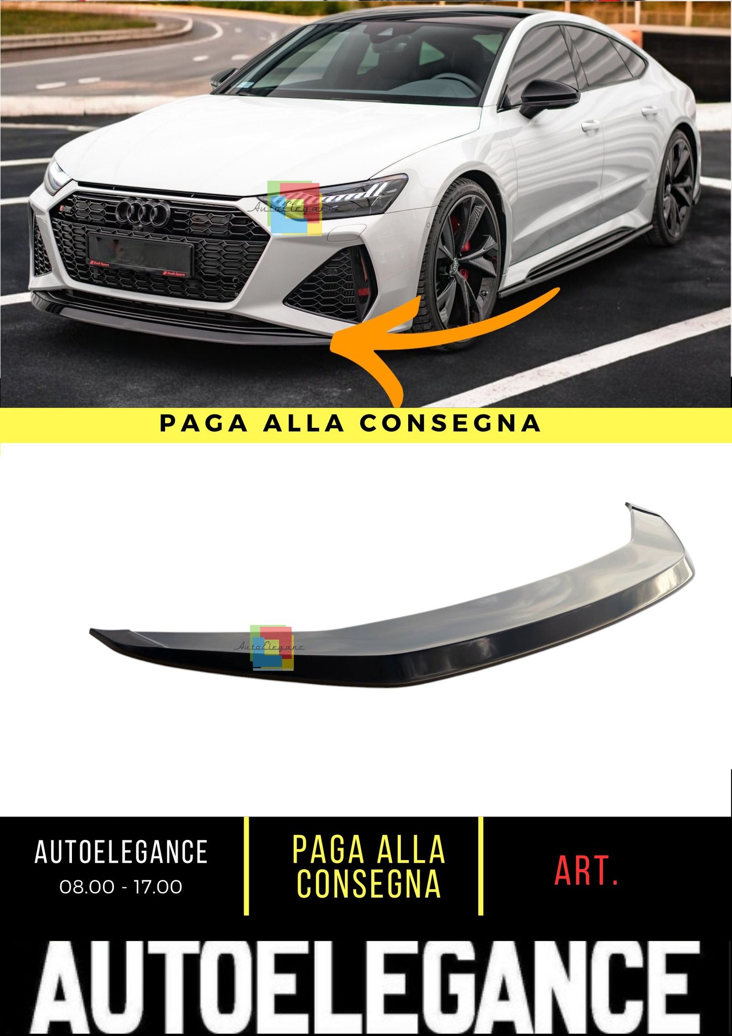 😎Front Splitter V.3 Suitable For Audi RS7 C8😎