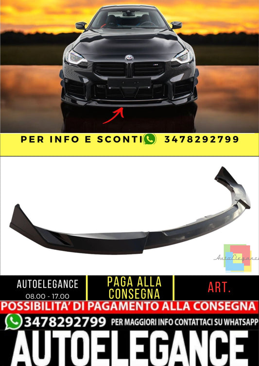 ✨SPLITTER anteriore V5 design nero lucido ABS ADATTO per BMW M2 G87✨