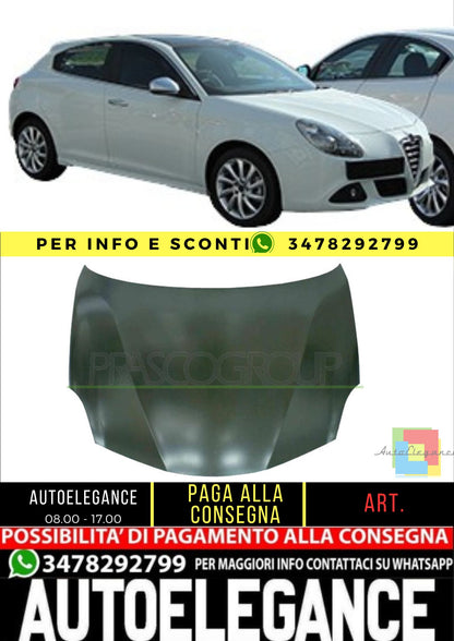 ✨AA3443100 COFANO ADATTO PER ALFA ROMEO - GIULIETTA 10-16✨