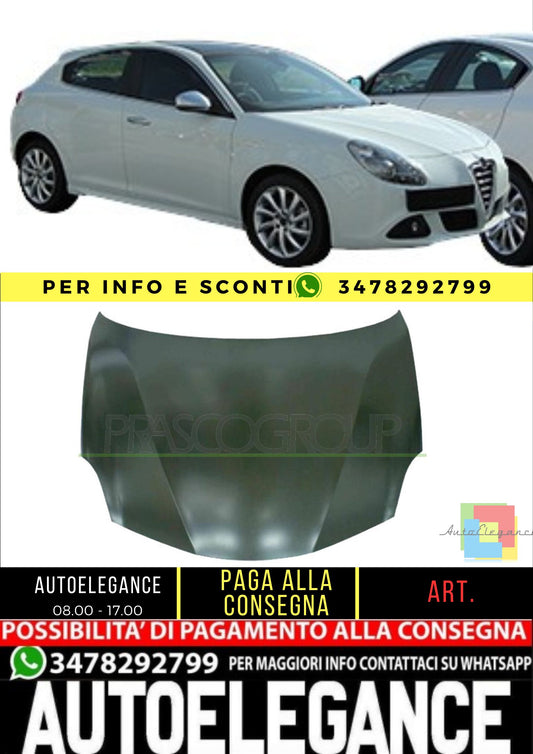 ✨AA3443100 COFANO ADATTO PER ALFA ROMEO - GIULIETTA 10-16✨