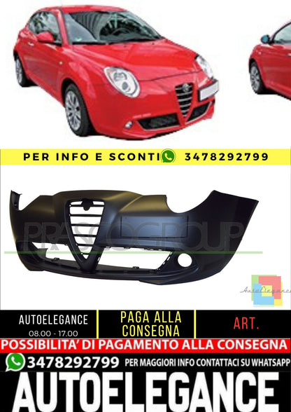 ✨AA2101001 PARAURTI ANTERIORE-CON PRIMER PER ALFA ROMEO - MITO 2008-2016✨