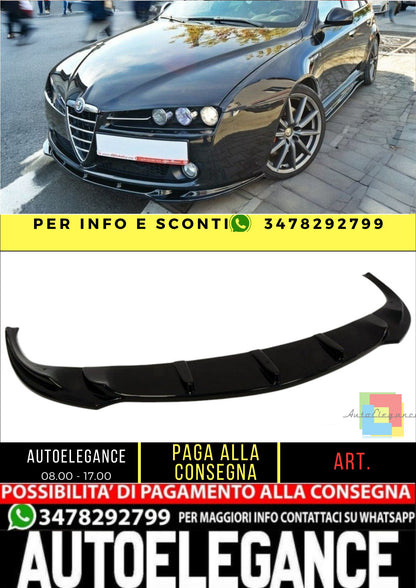 ✨Splitter  V1 Design Nero Lucido ABS ADATTO per Alfa Romeo 159 2005-2011✨