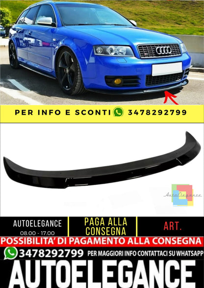 ✨SPLITTER design nero lucido ABS per Audi S4 B6 2003-2005✨