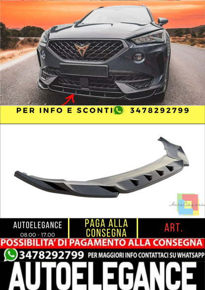 ✨SPLITTER anteriore V1 design nero lucido ABS per Cupra Formentor 2020 +✨