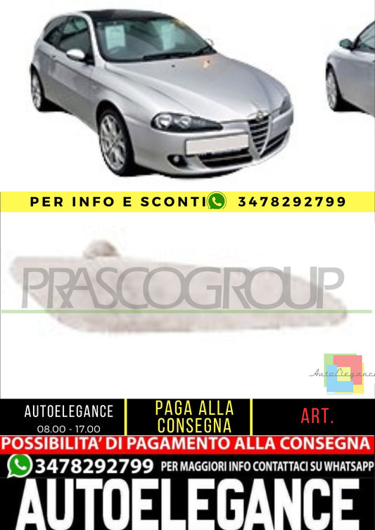 🔥AA0804041 FANALE LATERALE DESTRO-BIANCO PER ALFA ROMEO 147 2004-2010🔥