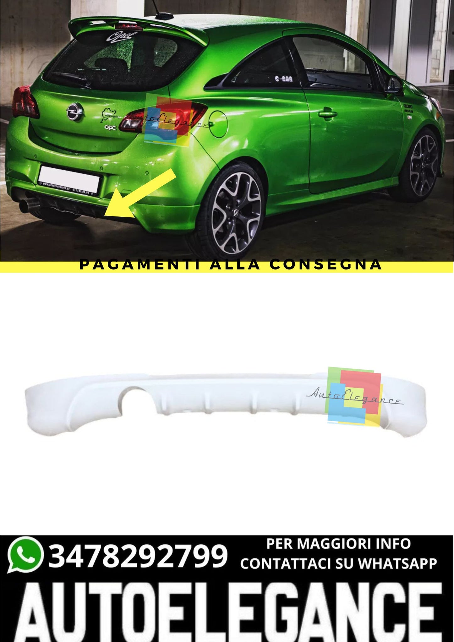 🔥DIFFUSORE  ADATTO PER  OPEL  CORSA E🔥