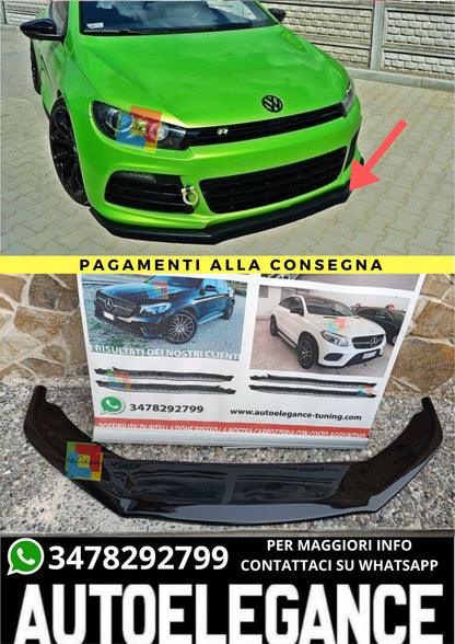 ART. 0155🔥SPLITTER SCIROCCO 2008-2013 R R-LINE NERO LUCIDO 🔥