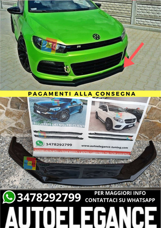 ART. 0155🔥SPLITTER SCIROCCO 2008-2013 R R-LINE NERO LUCIDO 🔥
