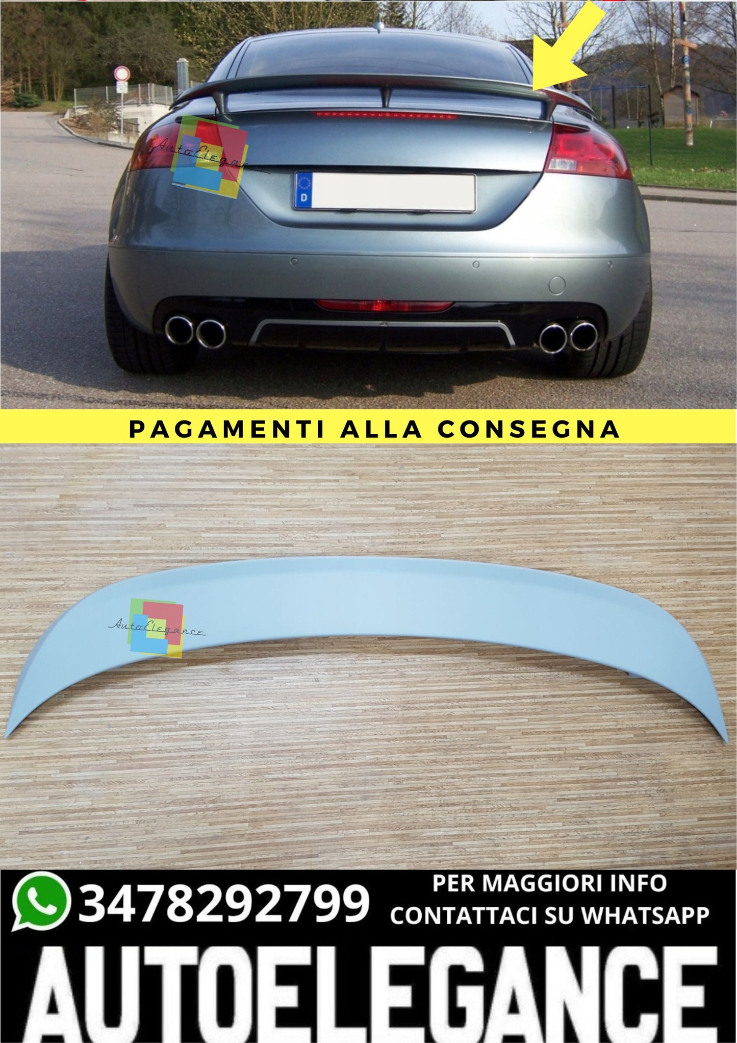 ❤️‍🔥AUDI TT 8J SPOILER Alettone SPOILER QUALITÀ❤️‍🔥