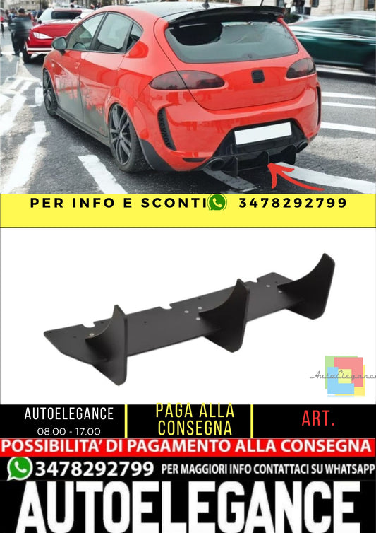 ✨Diffusore posteriore per SEAT Leon Mk2 MS BTCC 2005-2009✨
