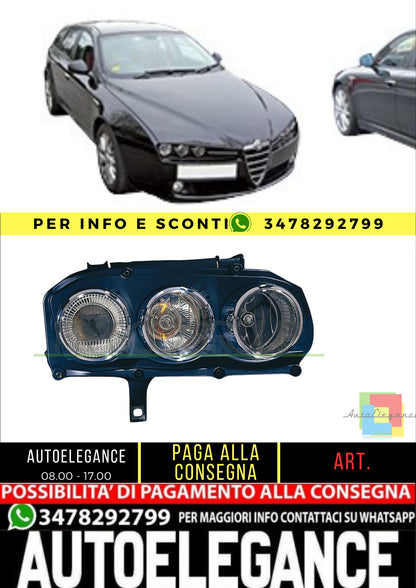 🔥AA0904903 PROIETTORE DESTRO H7+H7-ELETTRICO PER ALFA ROMEO 159 2005-2011🔥