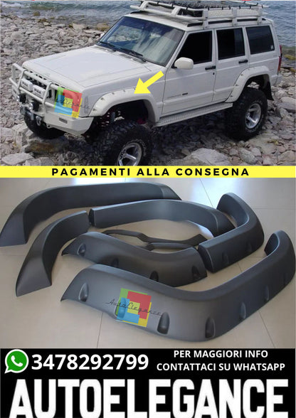 ❤️‍🔥KIT 4 PARAFANGHI ADATTO PER  JEEP CHEROKEE XJ ( 1984 - 2001 )❤️‍🔥