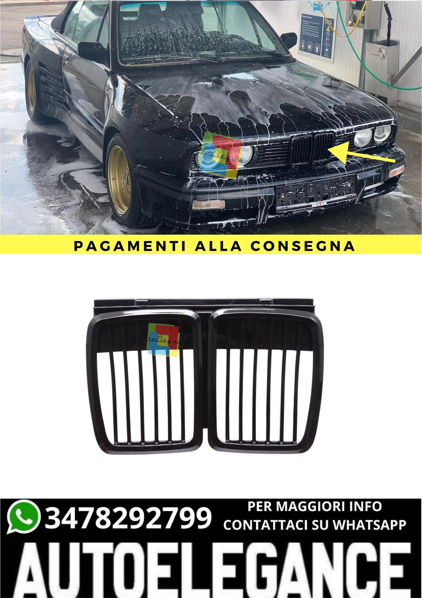 ❤️‍🔥Griglia radiatore  adatta per BMW Serie 3 E30❤️‍🔥