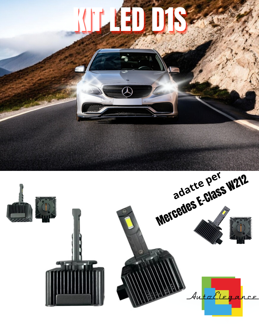 ⭐LAMPADE D1S LED 6000K DA XENON A LED MATRIX ADATTO PER MERCEDES E-CLASS W212 ⭐
