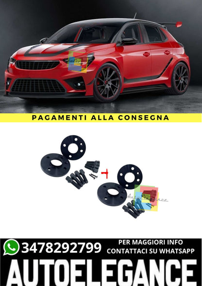⭐KIT 4 DISTANZIALI 16+20mm NERO ADATTO PER OPEL CORSA F dal 2020 4 fori⭐