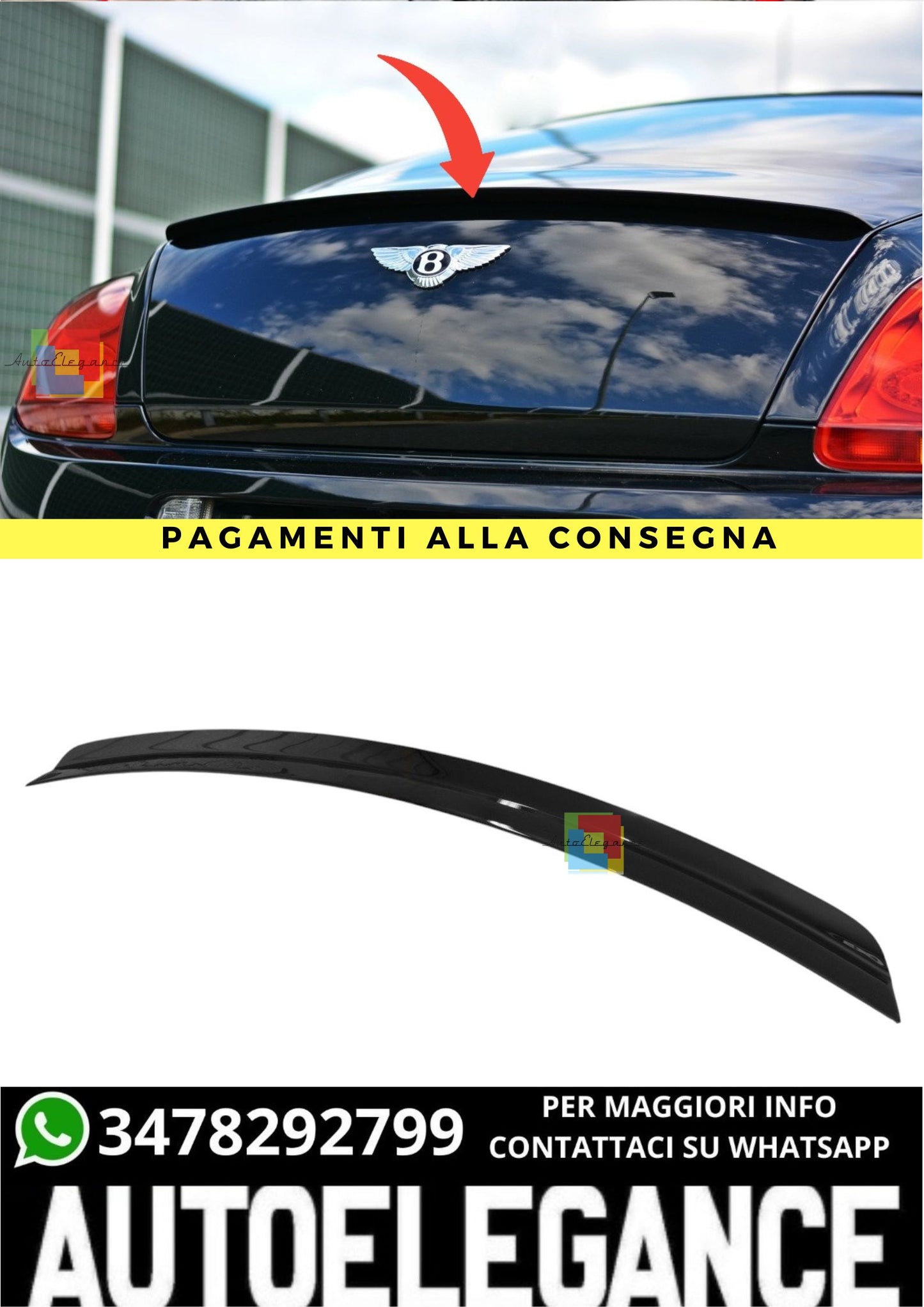 🔥SPOILER ADATTO PER BENTLEY CONTINENTAL GT🔥