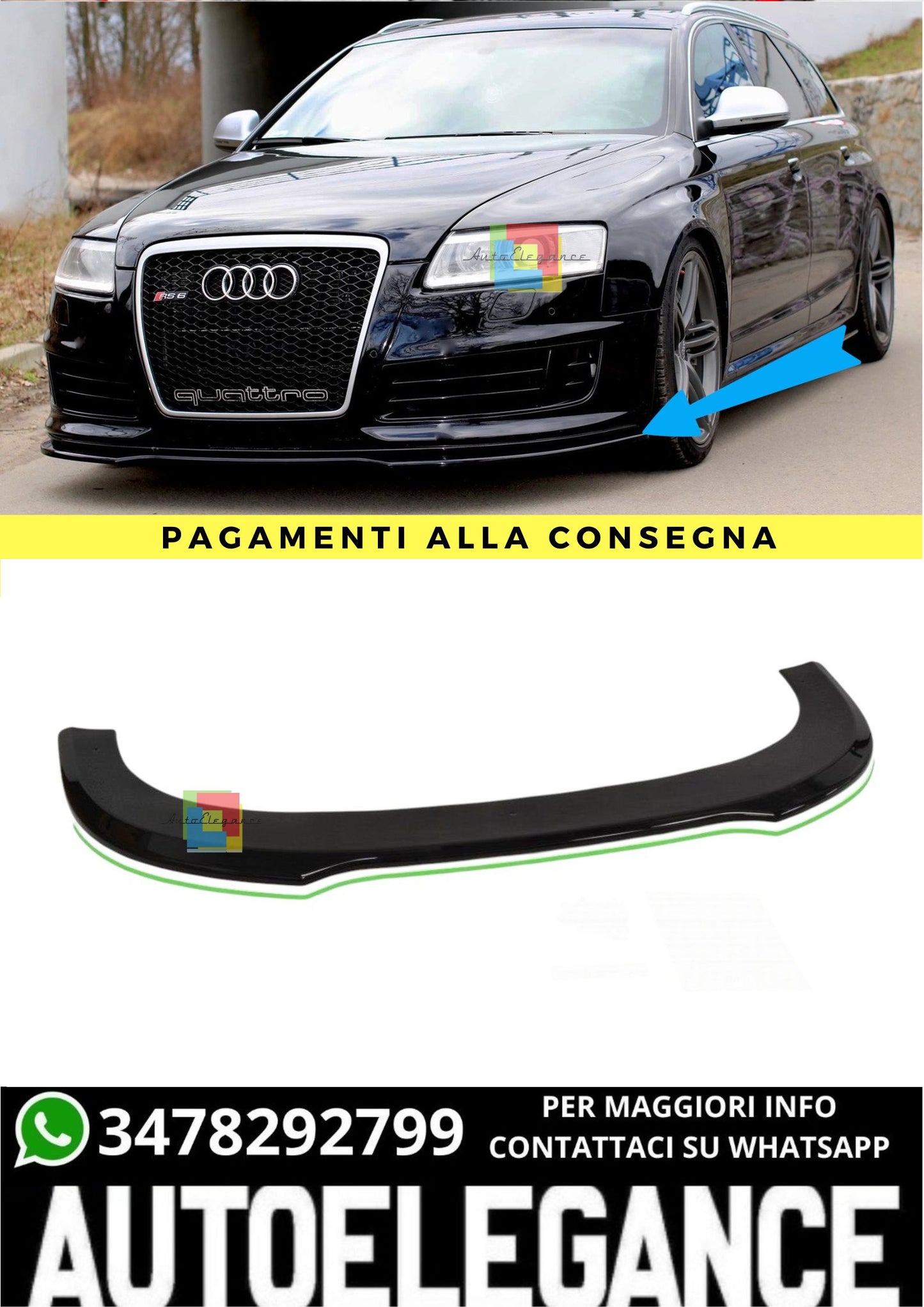 🔥FRONT SPLITTER SUITABLE FOR AUDI RS6 C6🔥