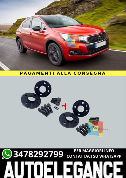 ⭐KIT 4 DISTANZIALI 16+20mm NERO ADATTO PER CITROEN DS DS4 dal 2015 al 2018⭐