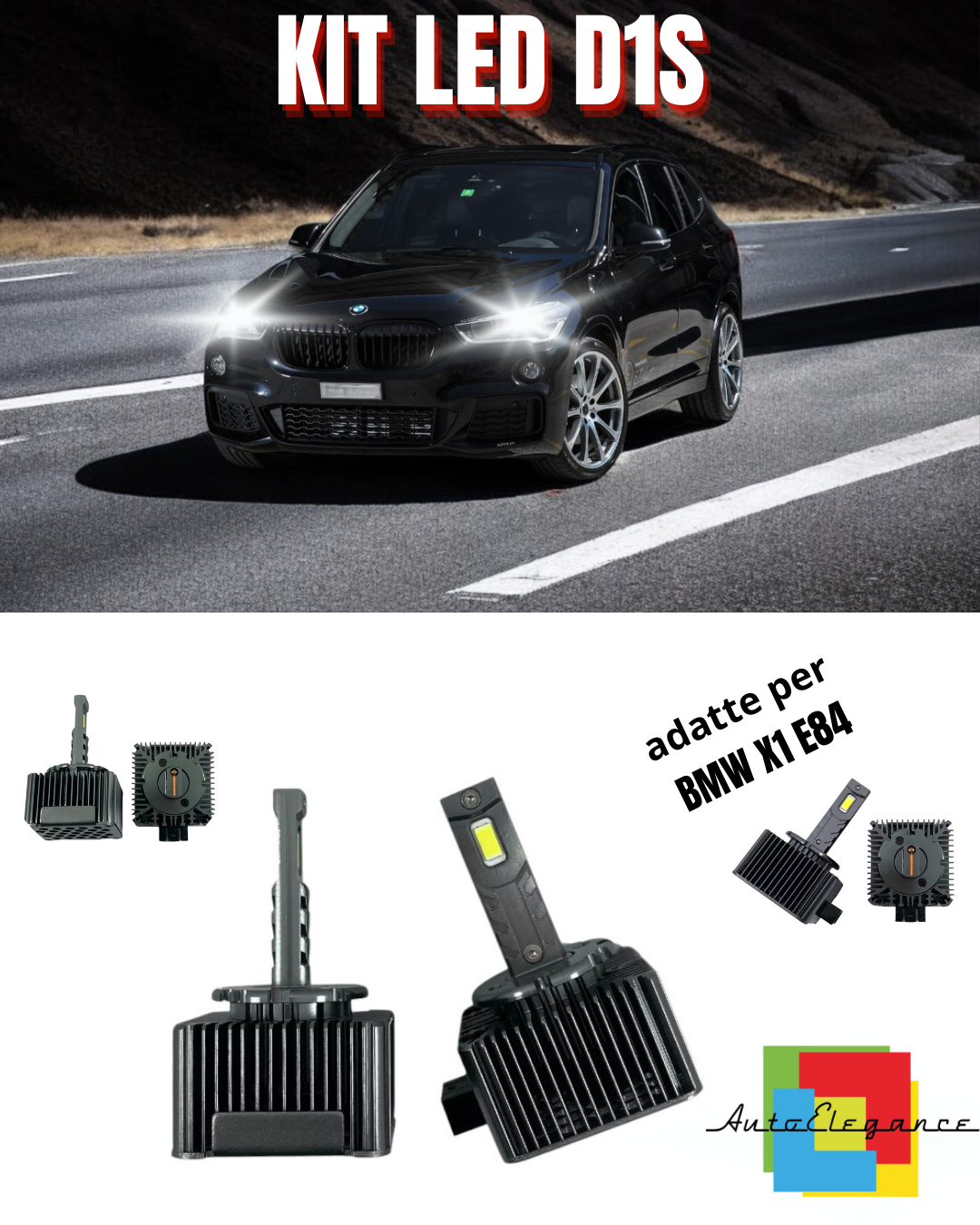 ⭐LAMPADE D1S LED 6000K DA XENON A LED MATRIX ADATTO PER BMW X1 E84 ⭐