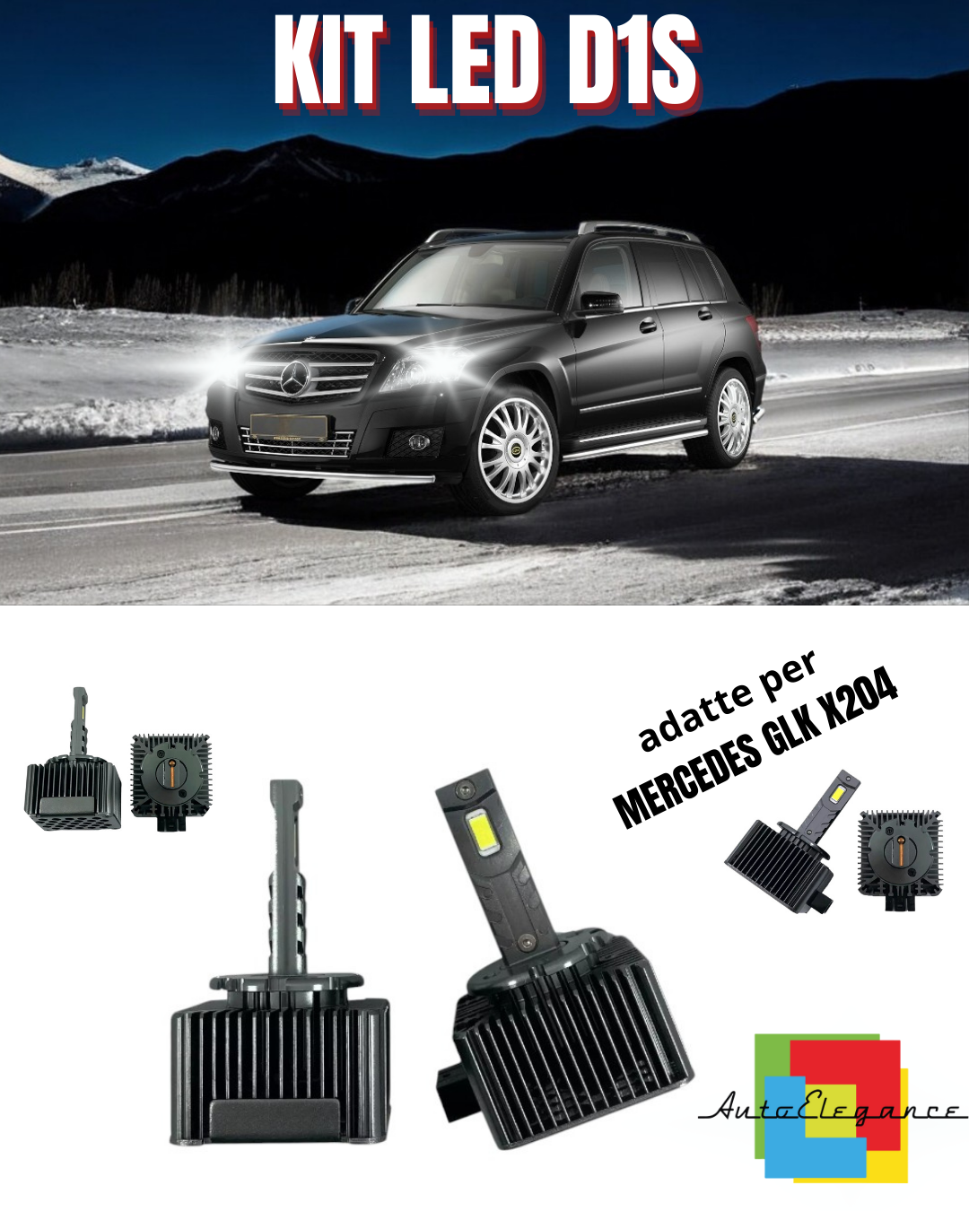⭐D1S LED 6000K XENON TO LED MATRIX LAMPS SUITABLE FOR MERCEDES GLK X204 ⭐