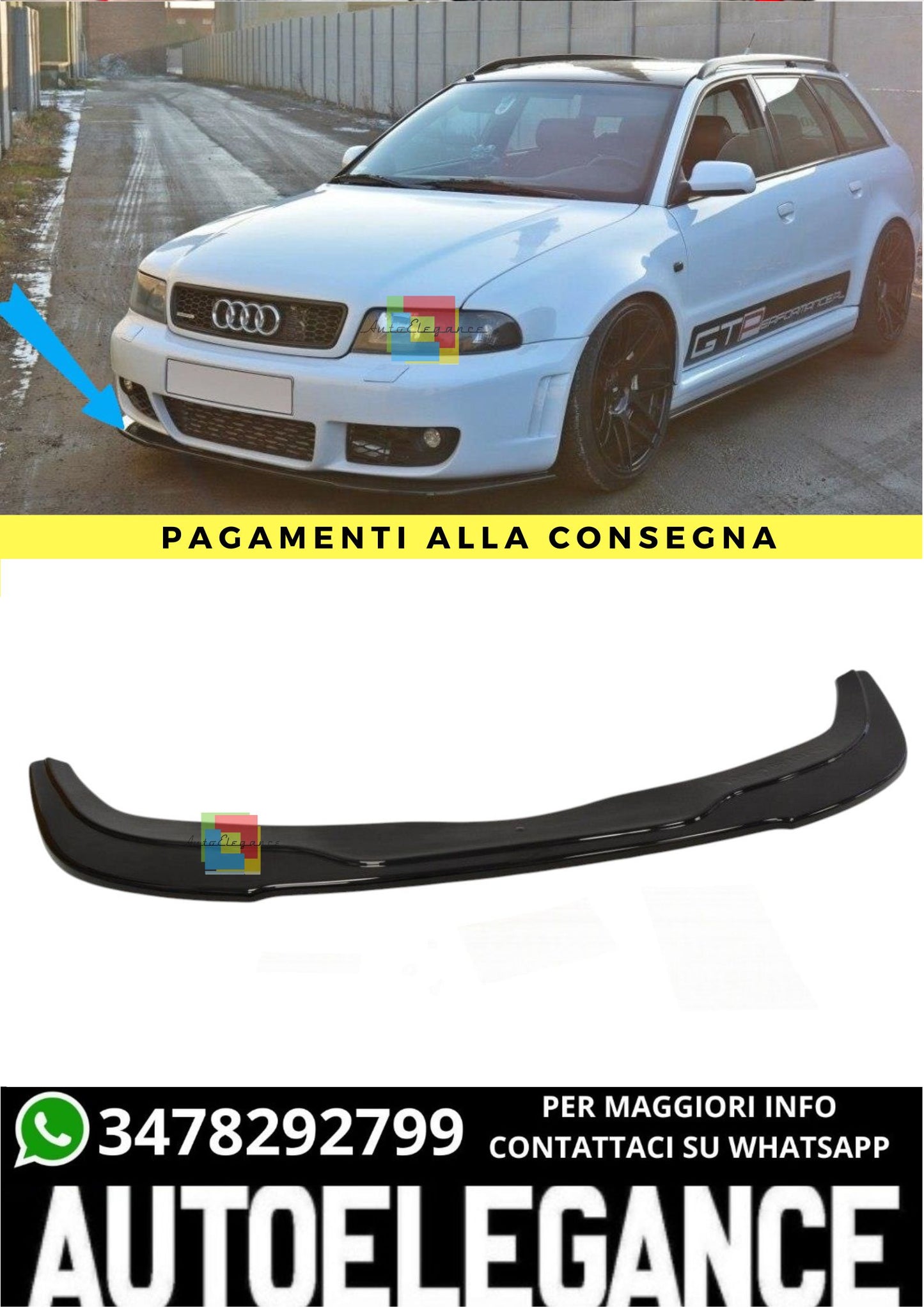 🔥FRONT SPLITTER SUITABLE FOR AUDI RS4 B5🔥