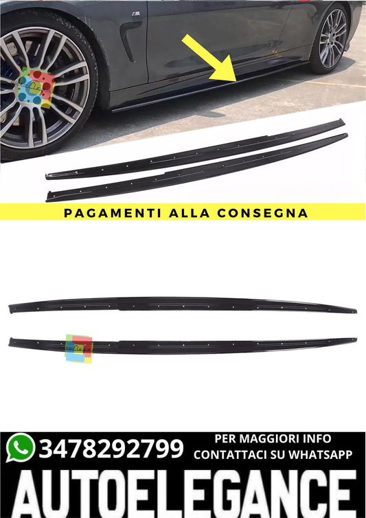 ❤️‍🔥Minigonne laterali per BMW Serie 3 F30 F31 NERO LUCIDO❤️‍🔥
