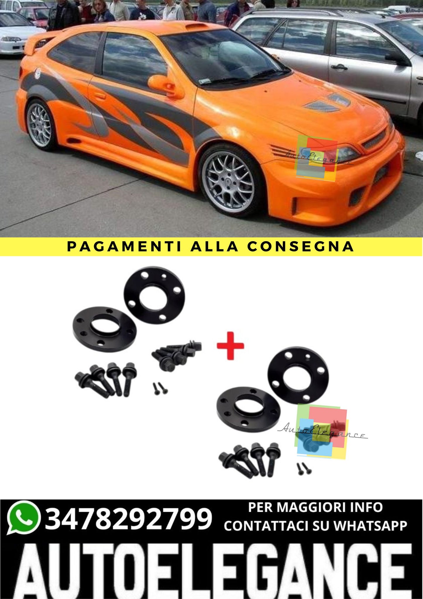 ⭐KIT 4 DISTANZIALI 16+20mm NERO ADATTO PER CITROEN Xsara dal 1997 al 2005⭐
