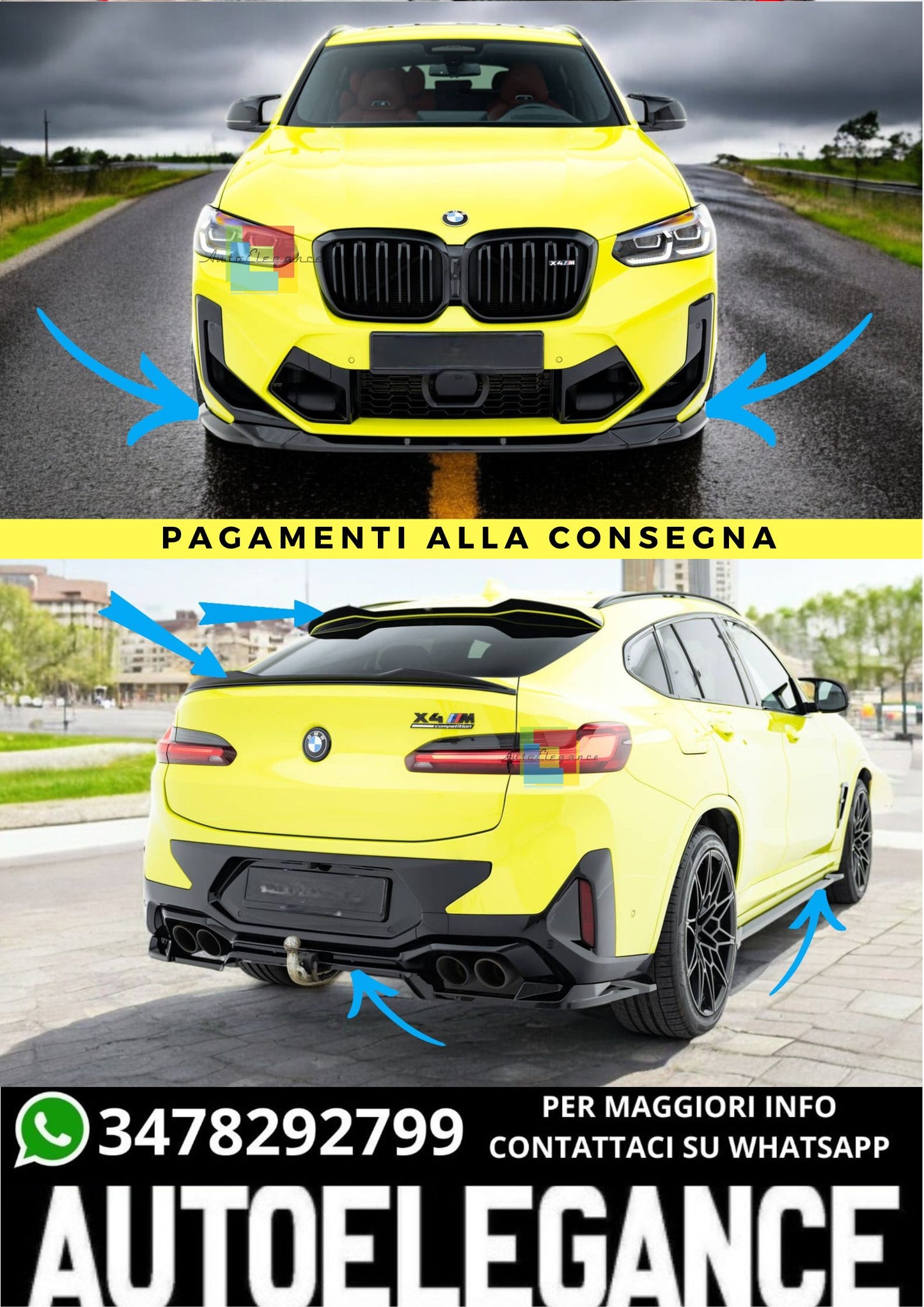 🔥Bodykit  V.2 Adatto Per BMW X4M F98 Facelift🔥