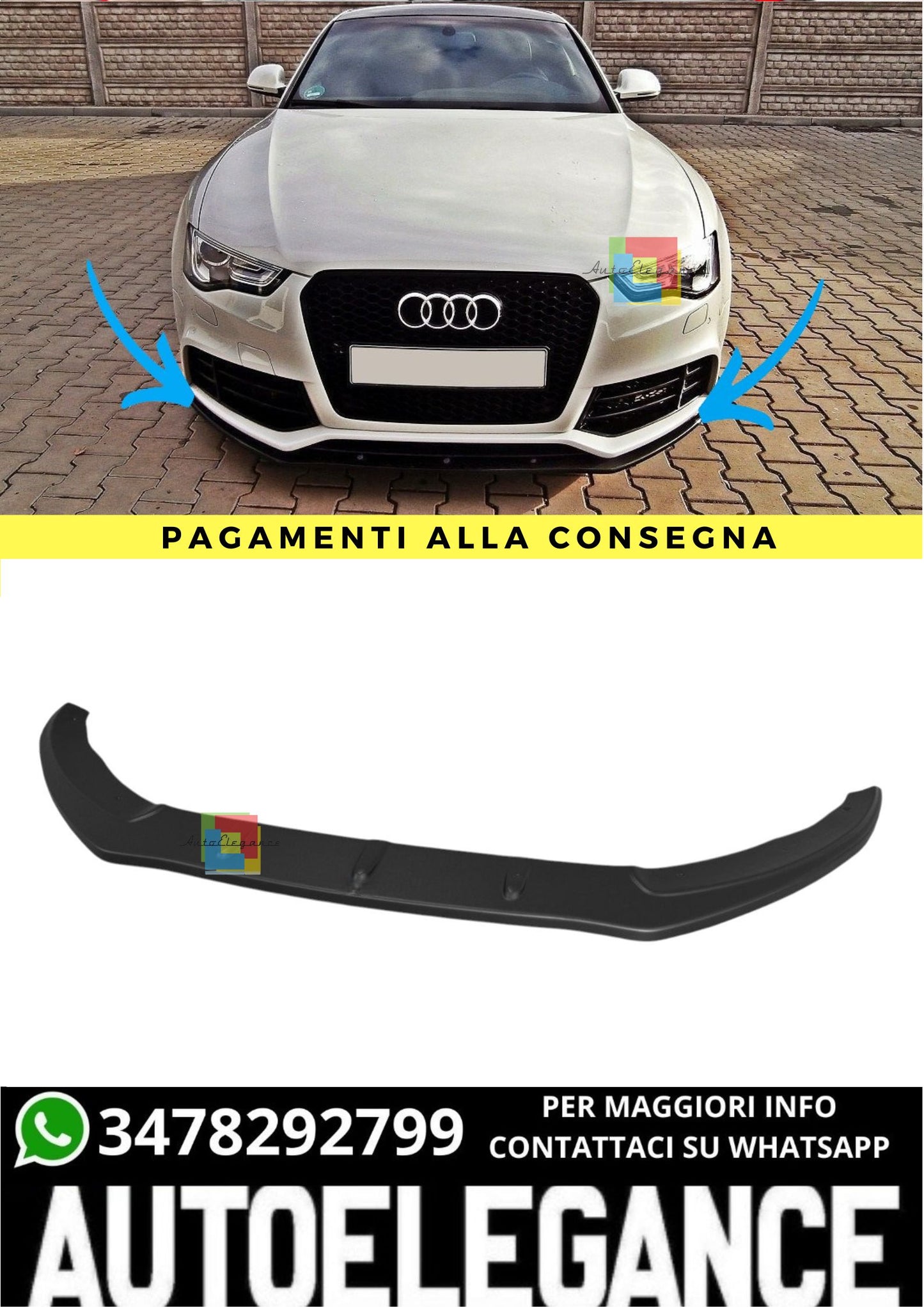 🔥Splitter Anteriore Adatto Per Audi RS5 8T / 8T FL🔥