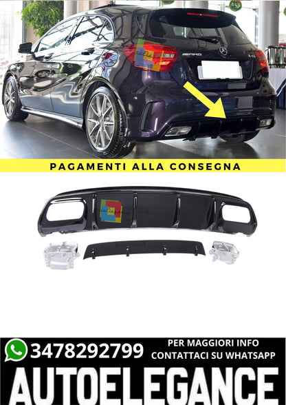 ❤️‍🔥Diffusore posteriore terminale di scarico doppio per Mercedes W176❤️‍🔥