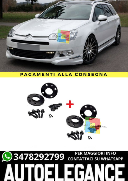 ⭐KIT 4 DISTANZIALI 16+20mm NERO ADATTO PER CITROEN C5 II 4 fori dal 04 al 08⭐