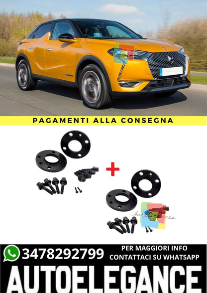 ⭐KIT 4 DISTANZIALI 16+20mm NERO ADATTO PER CITROEN DS3 CROSSBACK dal 2018⭐