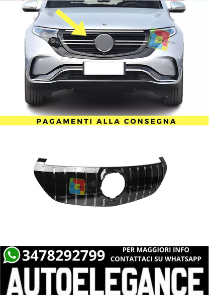 ❤️‍🔥GRIGLIA PANAMERICANA PER MERCEDES EQC N293 W293 CROMATA NERA AMG LINE❤️‍🔥
