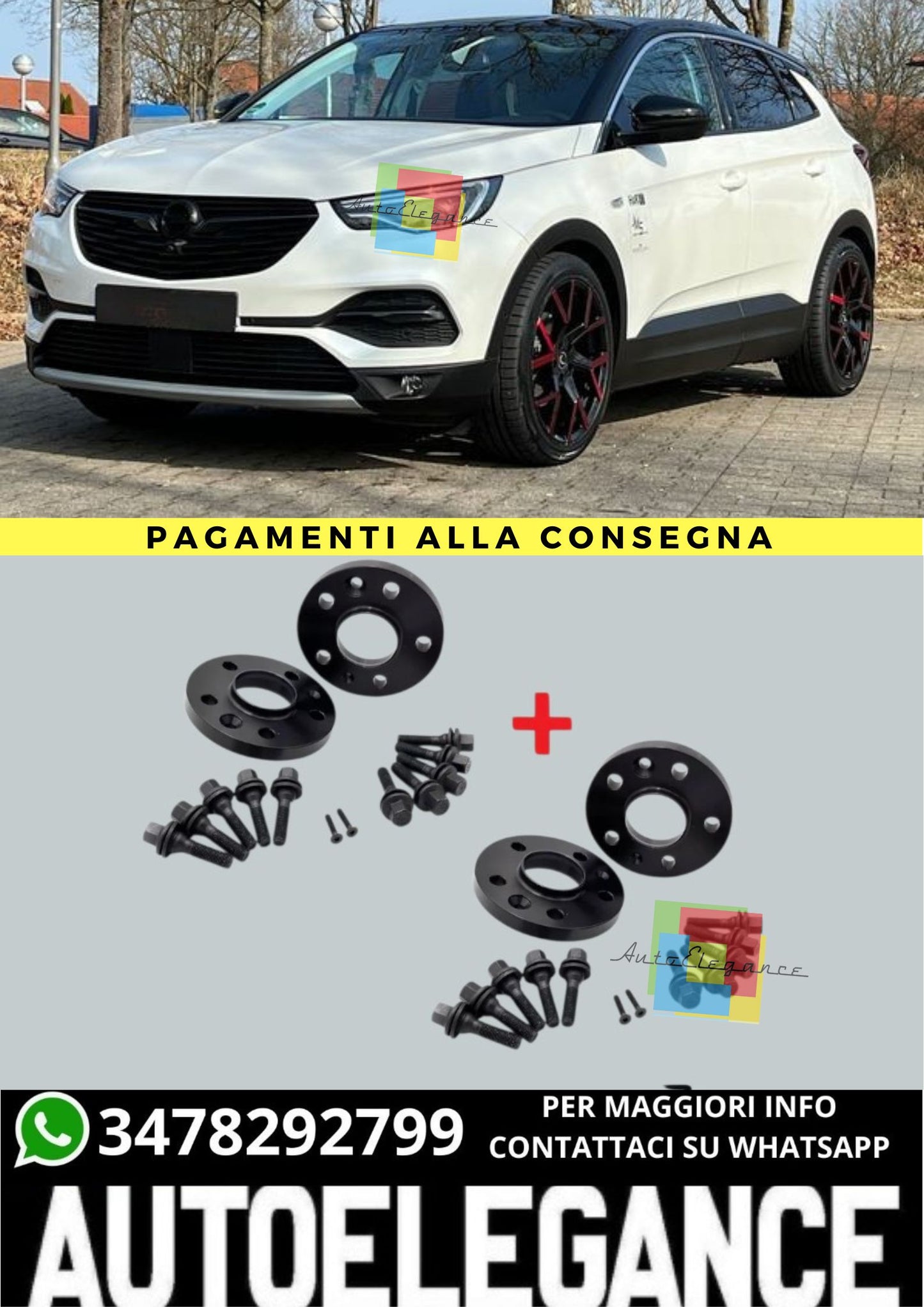 🔥KIT 4 DISTANZIALI  16+20mm adatto per  OPEL Grandland X (A18) dal 2017🔥