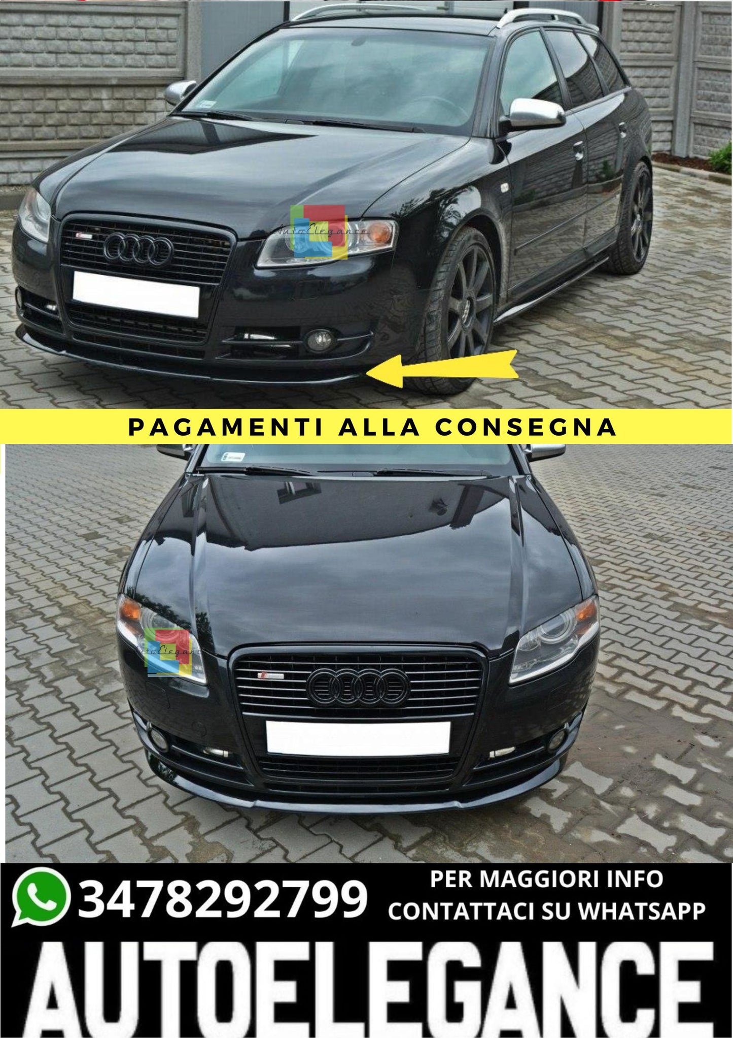 🔥Front Splitter V.2 Suitable For Audi A4 B6🔥