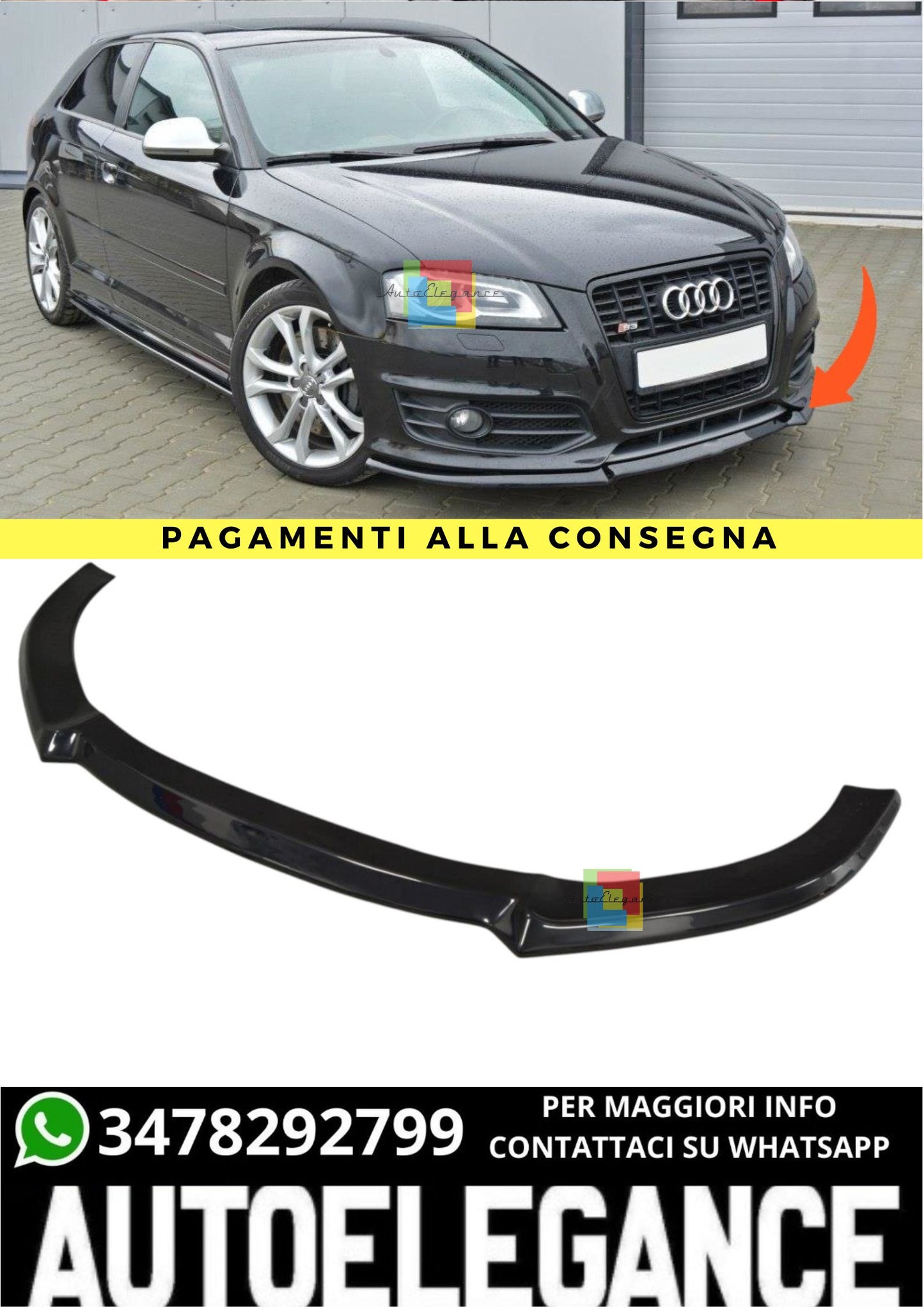 🔥SPLITTER ANTERIORE ADATTO PER AUDI S4 B5🔥