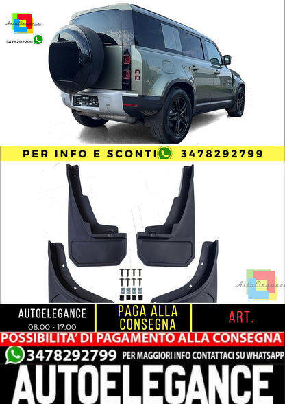 🔥Set paraspruzzi anteriori e posteriori per Land Rover Defender L663  2020+🔥